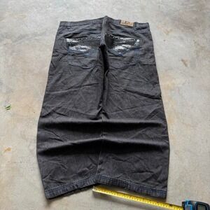 Baggy Black D Max Wide Leg Southpole Styl Y2K Skater Vintage Jeans 48x30